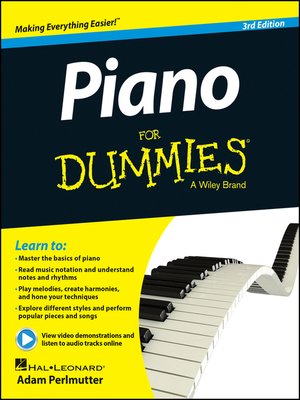 cover image of Piano For Dummies